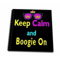 3dRose CMYK Keep Calm Parody Hipster Crown And Sunglasses Keep Calm And Boogie On - Mini Notepad 4 by 4-inch