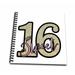 3dRose Silver Glitter Glamour for Sweet Sixteen Birthday Party Birth - Memory Book 12 by 12-inch