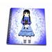 3dRose Little Anime Girl holding a teddy bear - Mini Notepad 4 by 4-inch