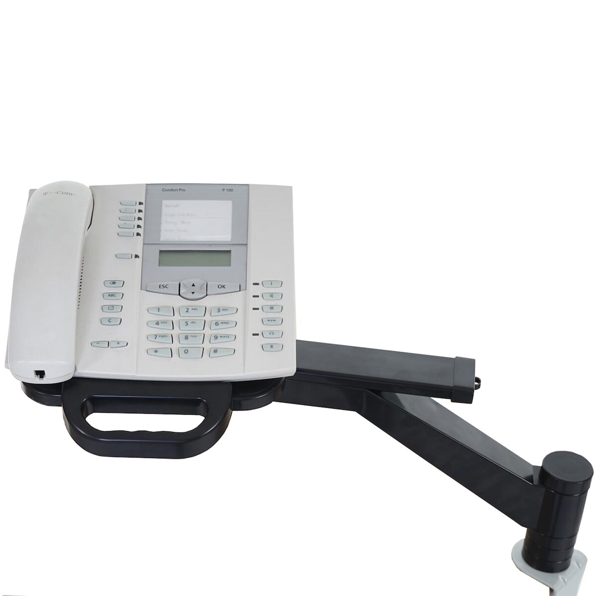 Mendler Telefonarm T555, Telefonhalter Telefonschwenkarm Tischhalterung, schwarz Image