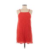 Kimchi Blue Casual Dress - Shift Square Sleeveless: Orange Print Dresses - Women's Size Medium