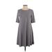 Old Navy Casual Dress - A-Line: Gray Solid Dresses - Women's Size X-Small