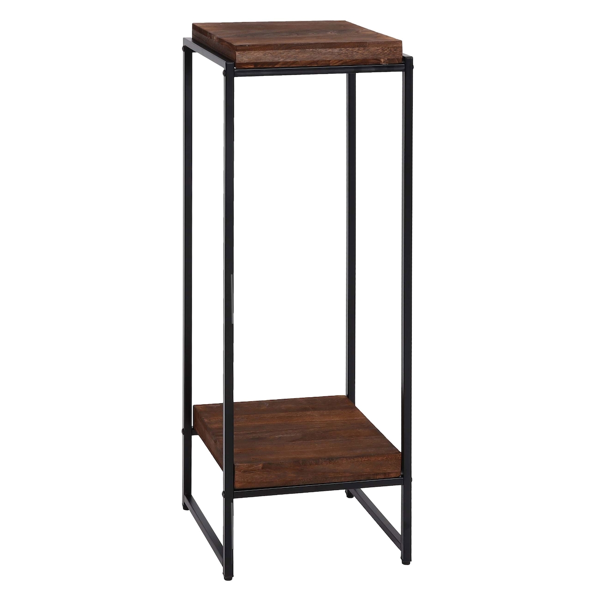 Mendler Blumentisch HWC-K71, Blumenregal Beistelltisch Pflanzregal, MVG-zertifiziert MDF Metall ~ dunkelbraun, 101cm Image