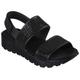 Sandale SKECHERS "FOOTSTEPS-" Gr. 40, schwarz (schwarz, uni) Damen Schuhe Sandalen Sommerschuh, Sandalette, Klettschuh, in funkelnder Optik