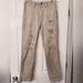 American Eagle Outfitters Pants | American Eagle Flex Straight Lived-In Ripped Distressed Khaki Beige Pant 29x30 | Color: Cream | Size: 29