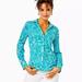 Lilly Pulitzer Tops | Lilly Pulitzer Upf 50+ Chillylilly Marlena Button Down Top Surf Blue Coral | Color: Blue/Green | Size: S