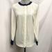 J. Crew Tops | J. Crew Crewneck Button Front Top Size 4 | Color: Blue/White | Size: 4