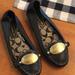 Coach Shoes | Coach Leather Flats Size 9, In Excellent Condition | Color: Black | Size: 9