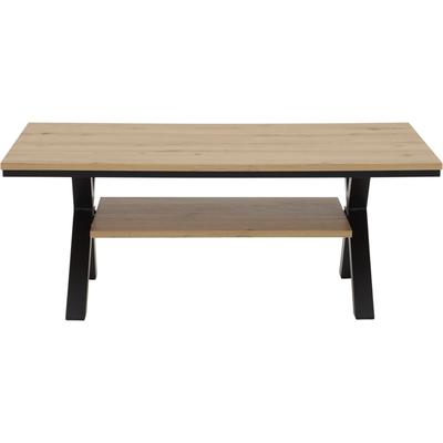 Couchtisch HELA "MATS", schwarz (artisan eiche, schwarz, schwarz, artisan eiche), T:67cm, Tische, großer Ablageboden Image
