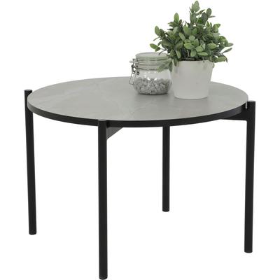 Couchtisch HELA "JONAS", grau (marmoroptik, schwarz, schwarz, mamoroptik grau), Marmoroptik/Schwarz, Tische Image