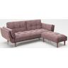 Schlafsofa PLAYBOY ""Scarlett"", rosa (altrosa), B:215cm H:81,5cm T:84,5cm, Sofas, Schlafsofa