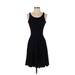 Coercion Casual Dress - A-Line Scoop Neck Sleeveless: Black Print Dresses - Women's Size X-Small