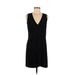 Gap Casual Dress - Sheath Plunge Sleeveless: Black Print Dresses - Women's Size 6