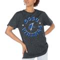 Women's Gameday Couture Charcoal Elizabeth City State University Vikings Victory Lap Leopard Standard Fit T-Shirt