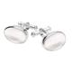 Sterling Silver Mother Of Pearl Oval Cushion Cufflinks
