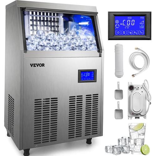 Kommerziell Eiswürfelmaschine Edelstahl Ice Maker Eiswürfel Zubereiter – 132 lb für Restau