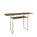 Console bois marron et inox L 120 cm