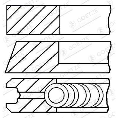 GOETZE ENGINE Kolbenringsatz Universal 08-441300-00 Image