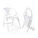 Folding Dining Chairs Set of 2 with Armrest and High Backrest - 22" x 23.5" x 31.5" (L x W x H)