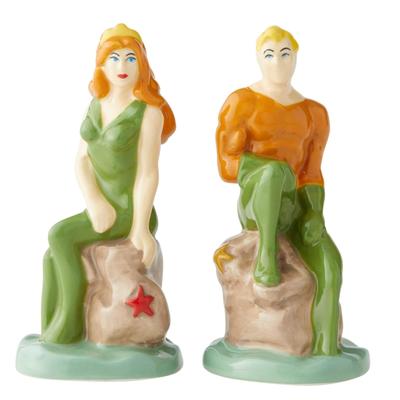 Aquaman and Mera Salt and Pepper Shakers Set Licensed - Multi