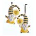 Bee Gnomes with Sunflowers Christmas Holiday Ornaments Set of 2 - Multi
