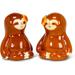 Sloths Sitting with Legs Crossed Salt and Pepper Shakers - Brown