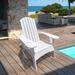 Outdoor Adirondack Chair with Cup Holder, Wide Seat & Armrest, Tall Slanted Back Design, Suitable Any Indoor or Outdoor Places