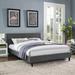 Full Size Upholstered Platform Bed Gray