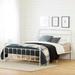 Queen Size Metal Platform Bed Shabby Chic-South Shore White