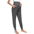 FRSASU Clearance Maternity Women s Solid Color Pants Stretchy Comfortable Lounge Pants Dark Gray M(M)