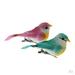 3x Set of 2 Artificial Feathered Birds Statue - Funny Sculpture Ornaments DÃ©cor - Indoor E Outdoor Figurines