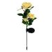 Wefuesd artificial flowers 3 Head Solar LED Decorative Outdoor Lawn Lamp Outdoor Solar Garden Stake Lights artificial plants