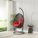 Patio PE Rattan Swing Chair With Stand for Balcony Courtyard 82623