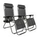 UBesGoo 2PCS Lawn Chair Flolding Recliner Lounge Chair with Removable Pillowï¼ŒBlack