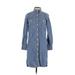 J.Crew Casual Dress - Shirtdress: Blue Dresses - Women's Size 2X-Small