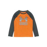 Under Armour Active T-Shirt: Orange Color Block Sporting & Activewear - Kids Girl's Size 5
