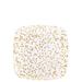 Ecoquality 7.25 Inch Square White Plastic Plates w/ Gold Leaf Design 60 Guests in White/Yellow | Wayfair EQ4042-60