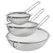 Martha Stewart 3 Piece Frying Strainer Set in Silver Stainless Steel/Mesh/Metal in Gray | 10 W in | Wayfair 950118833M