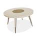 Everly Quinn Jibriel 54" Solid Wood Dining Table Wood in Brown/Gray | 30 H x 54 W x 54 D in | Wayfair F9CD4C8F6EC04EB6BDB670D279737AB8