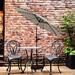 Arlmont & Co. Cather 11 Ft Outdoor Patio & Table Umbrella w/ Solar LED Lights & Tilt in Brown | 101 H x 130 W x 130 D in | Wayfair