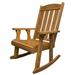 Wildon Home® Lipe Outdoor Patio All-Weather Solid Wood Rocking Chair Solid + Manufactured Wood in Brown | 41.3 H x 28.1 W x 26.6 D in | Wayfair