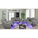 Orren Ellis Analaura 3 Piece Faux Leather Reclining Living Room Set Faux Leather in Gray | 40 H x 83.5 W x 38 D in | Wayfair Living Room Sets