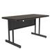 Inbox Zero High-Pressure Office Work Station Desk Wood/Metal in Brown | 29" H x 60" W x 30" D | Wayfair 48387C9A23E044E3B0023C323E5FBAF5