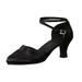 Fsqjgq Beach Sandals Women Women Wedge Sandals Fashion Design Handmade Latest Latin Dance Shoes for Ladies Size 41 Black