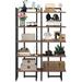 17 Stories Yanibel 59.4" H x 20.4" W Steel Corner Bookcase in Brown | 59.4 H x 20.4 W x 11.8 D in | Wayfair 227C8D0009264ADD8D87BEEF7A794531