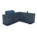 Arlmont & Co. Heavy Duty Waterproof Outdoor Left Facing Kitchen Cover, Patio L-Shaped Sectional Lounge Set Cover in Blue | Wayfair