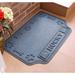 Matterly WaterHog Drool Hog Paws & Bones Personalized Indoor Outdoor Pet Mat, Rubber in Blue | 0.37 H x 27 W x 18 D in | Wayfair 329582233