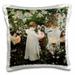 3dRose Carnation Lily Lily Rose by John Singer Sargent Little Girls in a Garden Pillow Case 16 by 16-inch