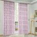 wofedyo blackout curtains for bedroom 2 PCS Vines Leaves Tulle Door Window Curtain Drape Panel Sheer Scarf Valances curtains for bedroom curtains for living room Pink 36*31*3