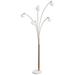 Bowery Hill Contemporary Metal Arc Lamp in Champagne and White